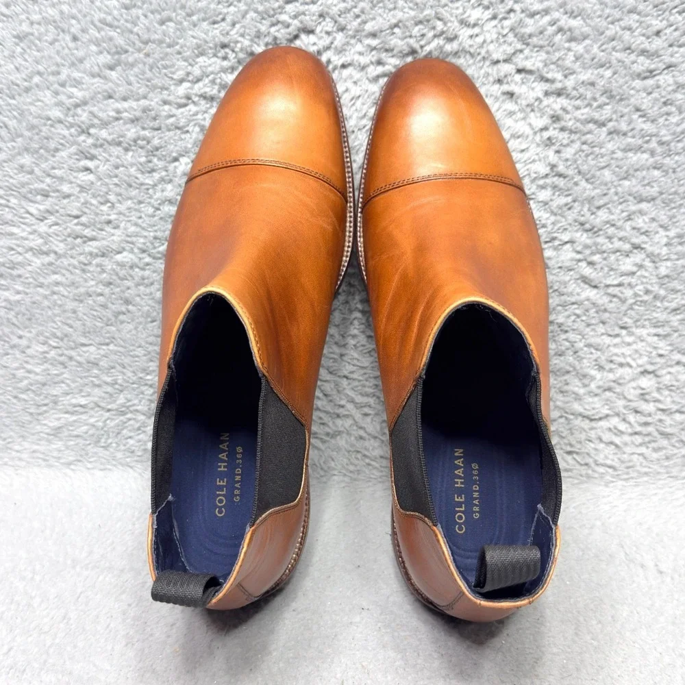 Cole Haan Wagner Grand Mens Size 11 Chelsea Boots Mesquite Leather Waterproof